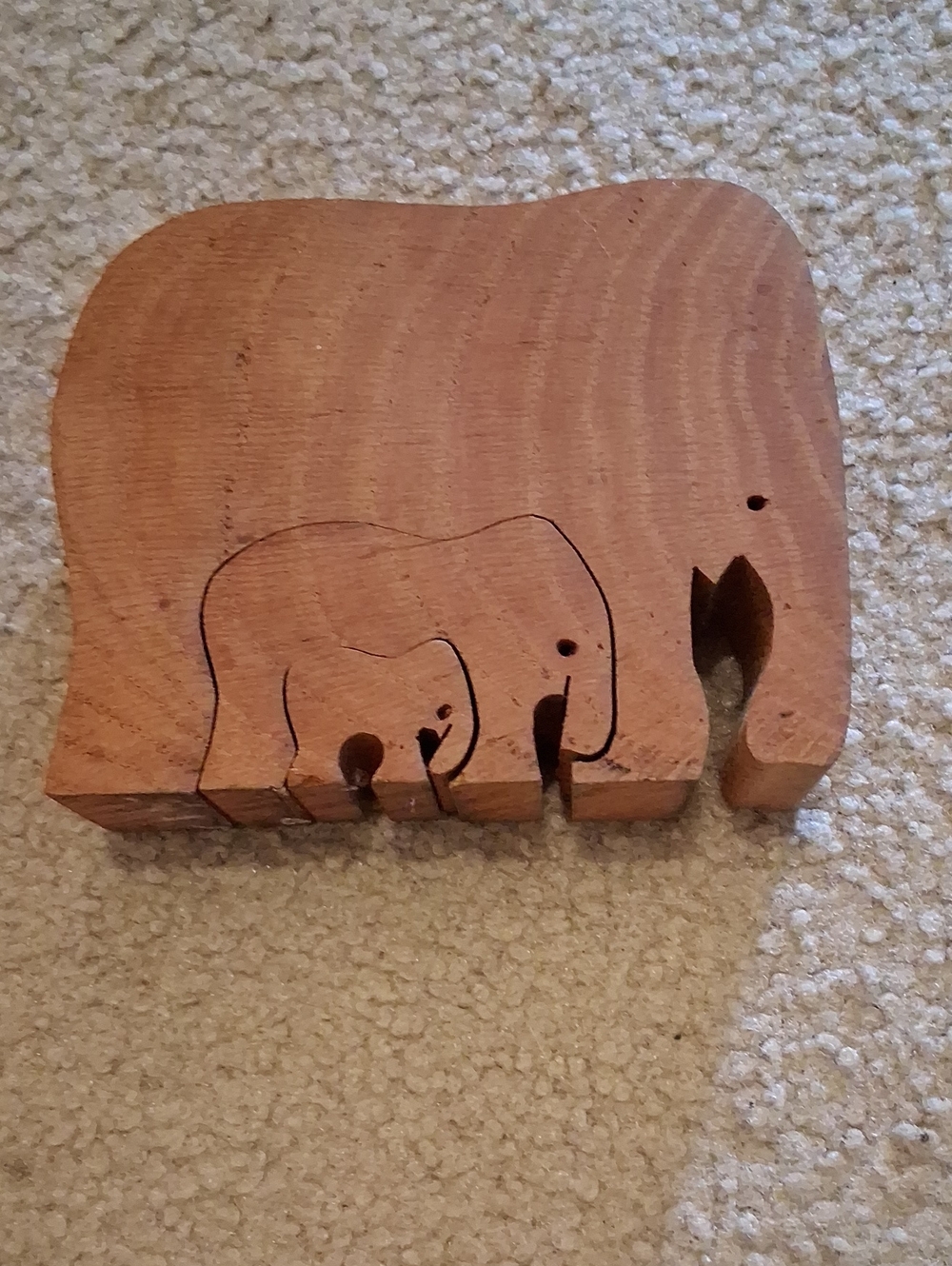 Handcrafted Wooden Elephant 3 Pieces